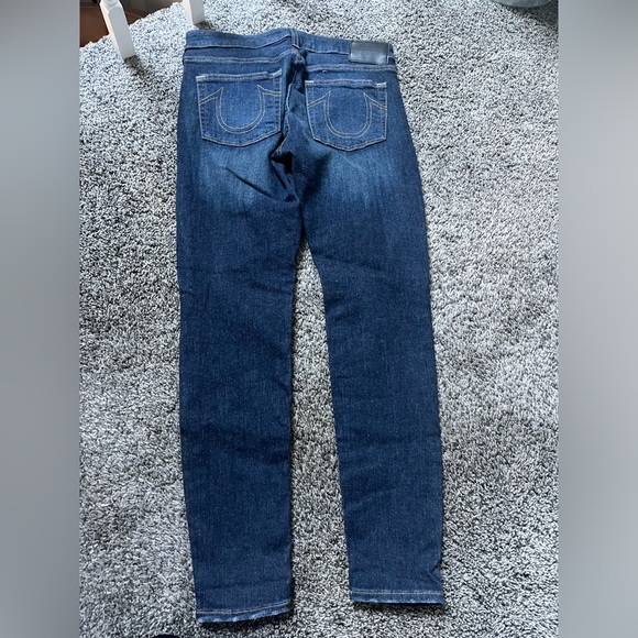 True Religion Halle Mid-Rise Super Skinny Denim Jeans Blue Women’s Size 30 - Picture 3 of 5